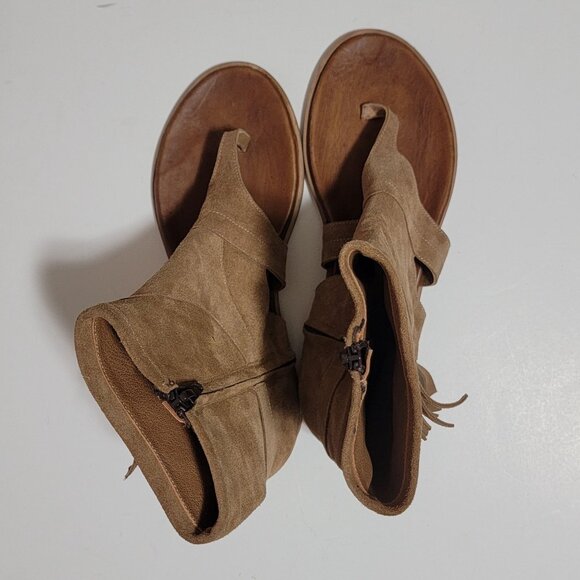 NEW Artisan Crafted By Zigi Aldonza Gladiator Sandals Womens 9 Suede Fringe Boho - Picture 4 of 10